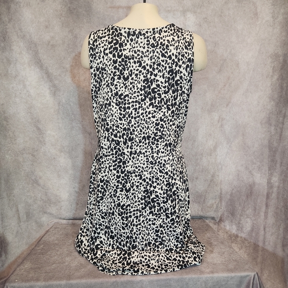 Lemmie for Nina Leonard Elegant Black and White Dress Size Large - Picture 3 of 5